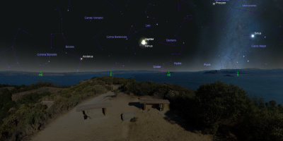 Venus, Mars och Jupiter i konjunktion 26-28 oktober