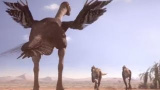 En oviraptor försvarar sitt rede