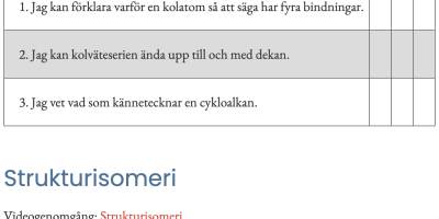 Vad kan du om Kolväten och deras närmaste släktingar?