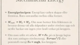 Gymnasiefysikens mekanik