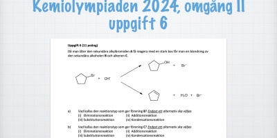 Kemiolympiaden 2024, omgång II, uppgift 6