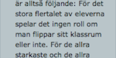 Ett helt moment med flippat klassrum: Utvärdering