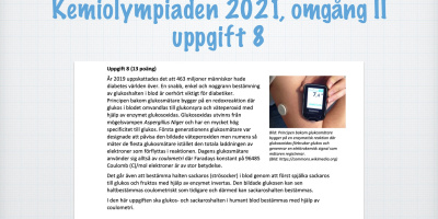 Kemiolympiaden 2021, omgång II, uppgift 8