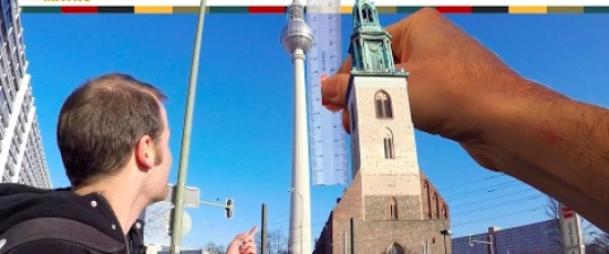 Hur man mäter höjden på Fernsehturm med en linjal