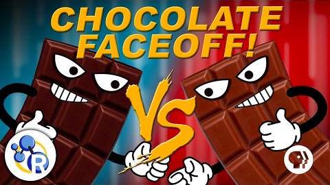 Kemin i mjölkchoklad och mörk choklad