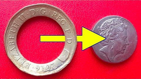 Hur man slår ut innanmätet på ett £1-mynt