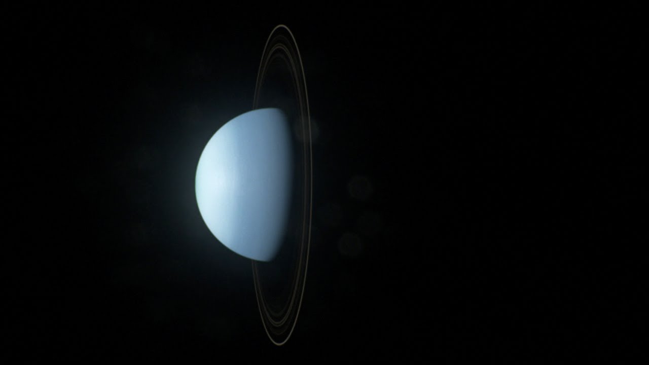 Varför ligger Uranus på sidan?