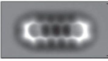 Pentacen från atomkraftsmikroskop.