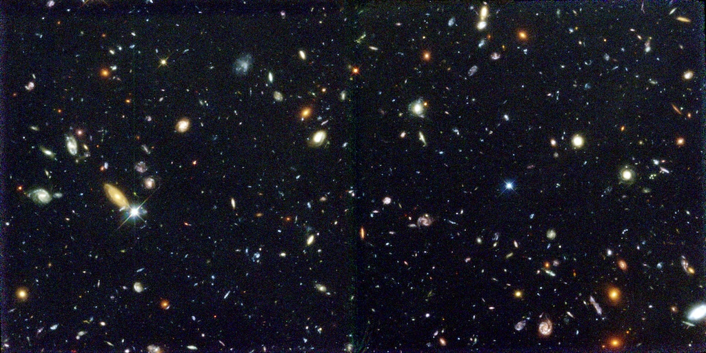 En del av The Hubble Deep Field.