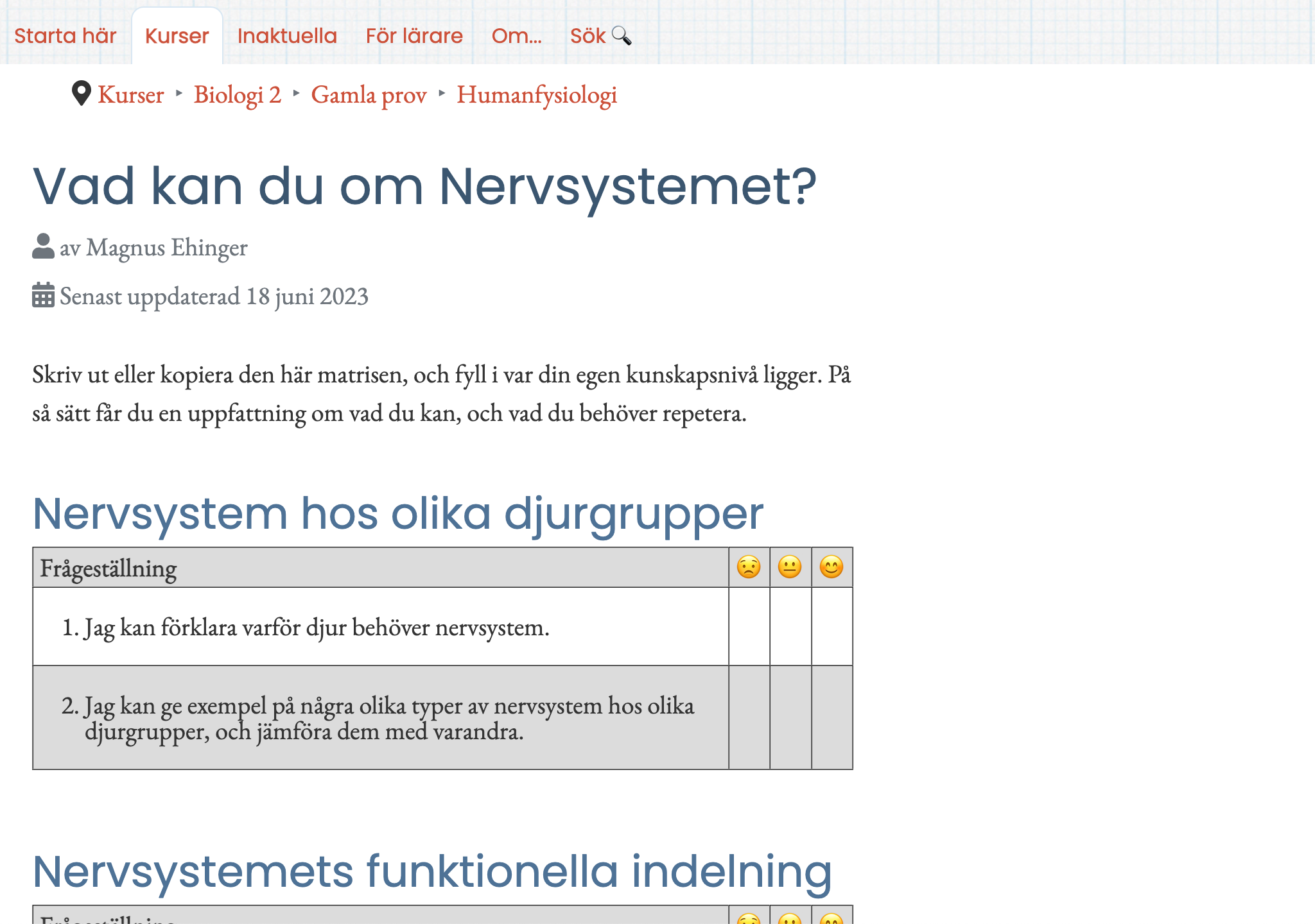 Vad kan du om …?