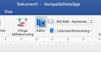 Klicka på knappen "Källor" …