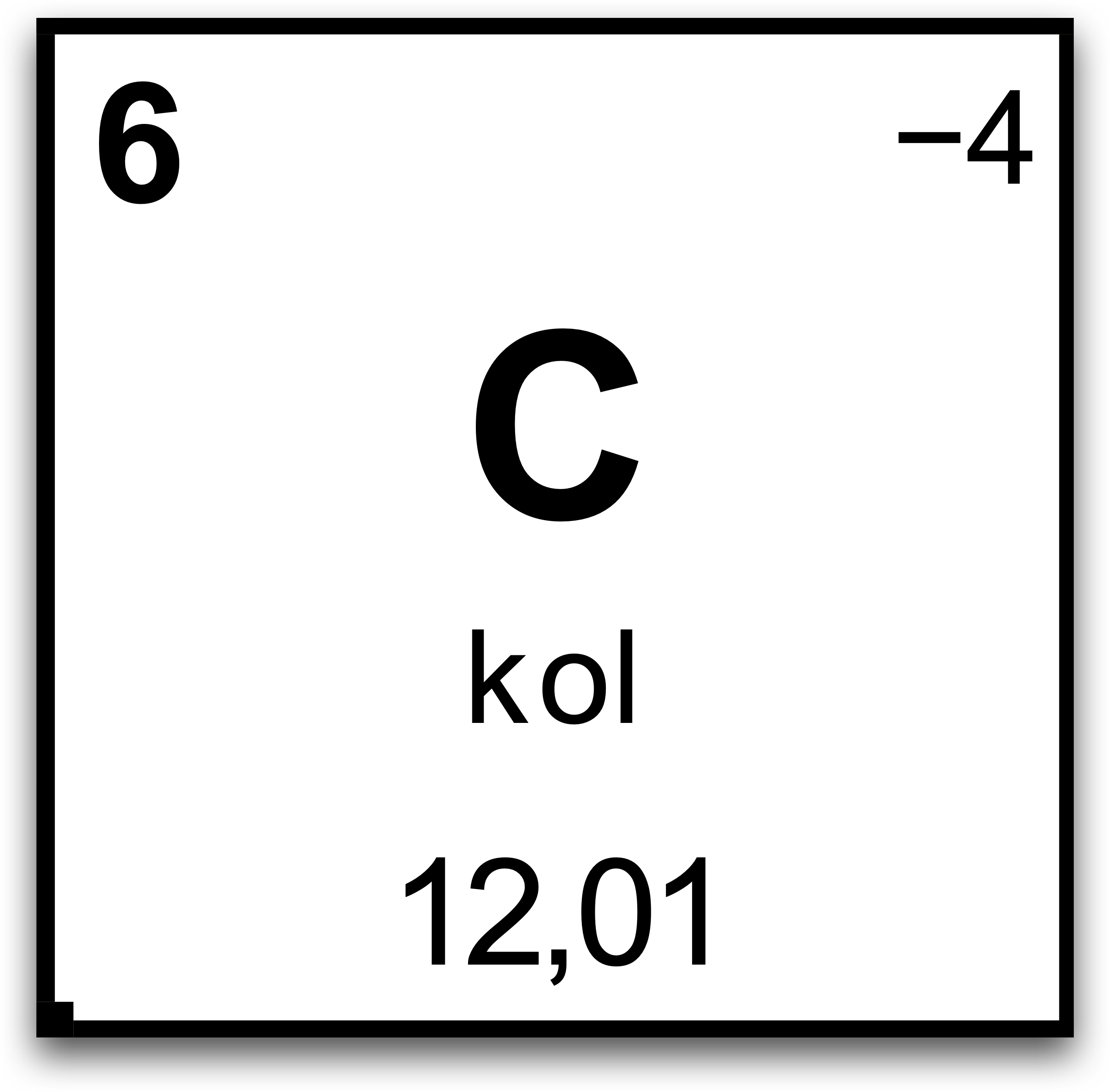Atommassan för kol är 12,01u.