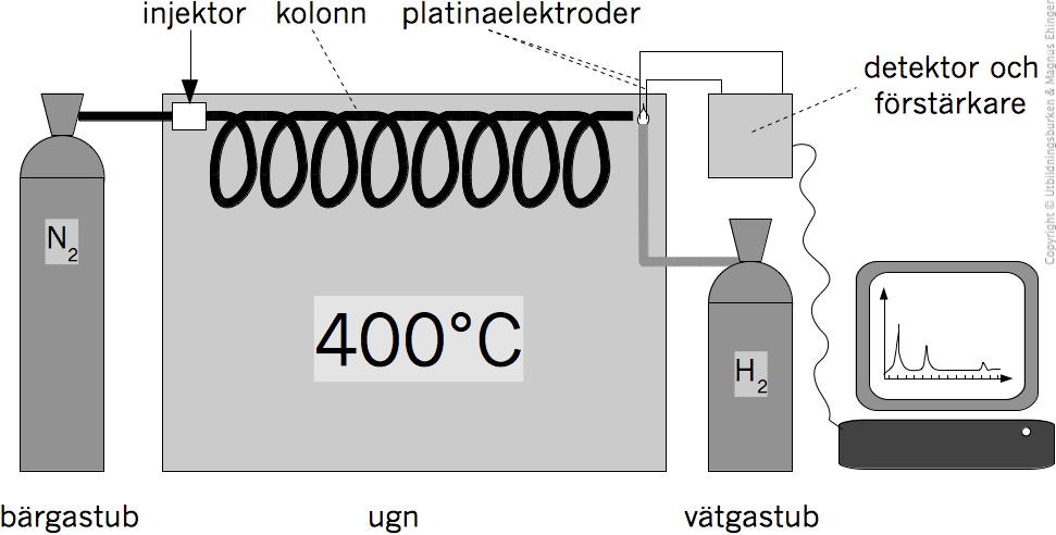 Hur en GC (gaskromatograf) fungerar.