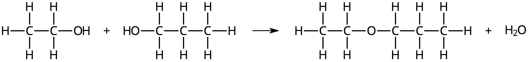 etanol propanol etylpropyleter