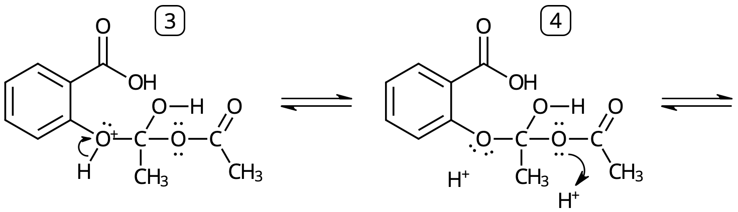 salicylsyra attiksyraanhydrid acetylsalicylsyra reaktionsmekanism 2