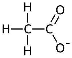 Acetatjon (etanoatjon).