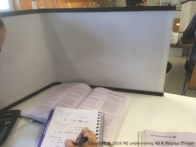 Studieskärmen från studieskarmar.se skärmar av både framåt och åt sidan.