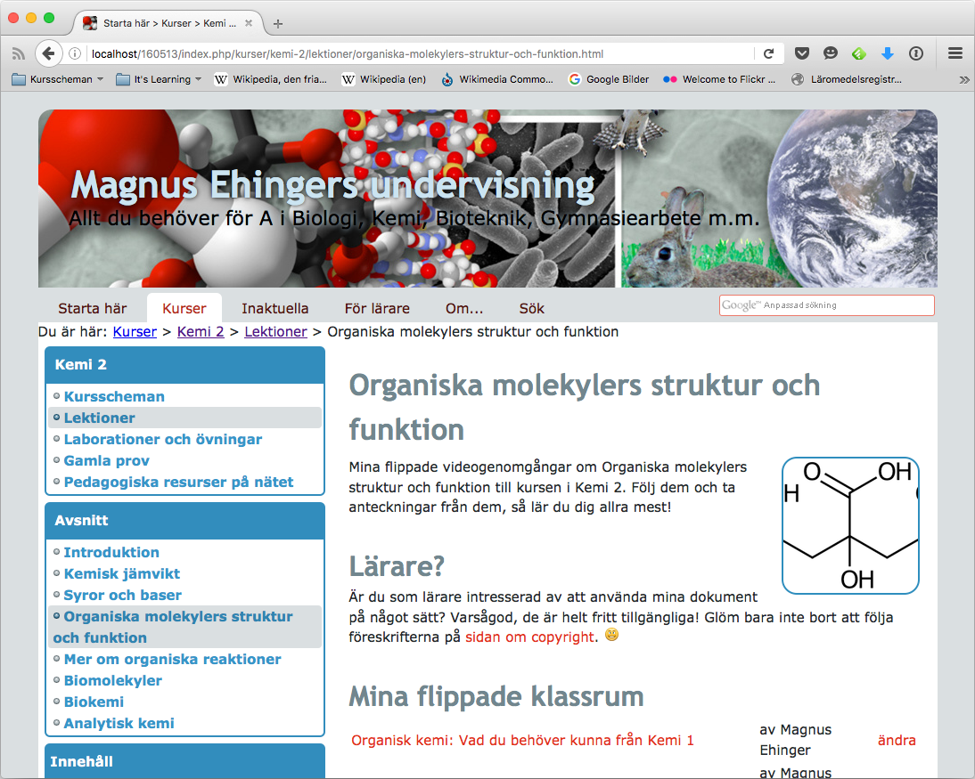 Ny design på Magnus Ehingers undervisning från och med 2016-06-11.