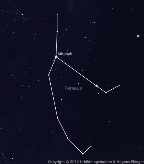Stjärnbilden Perseus. 