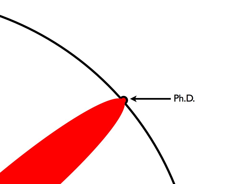Den lilla buckla du tryckt ut är din doktorsavhandling (Ph.D.).